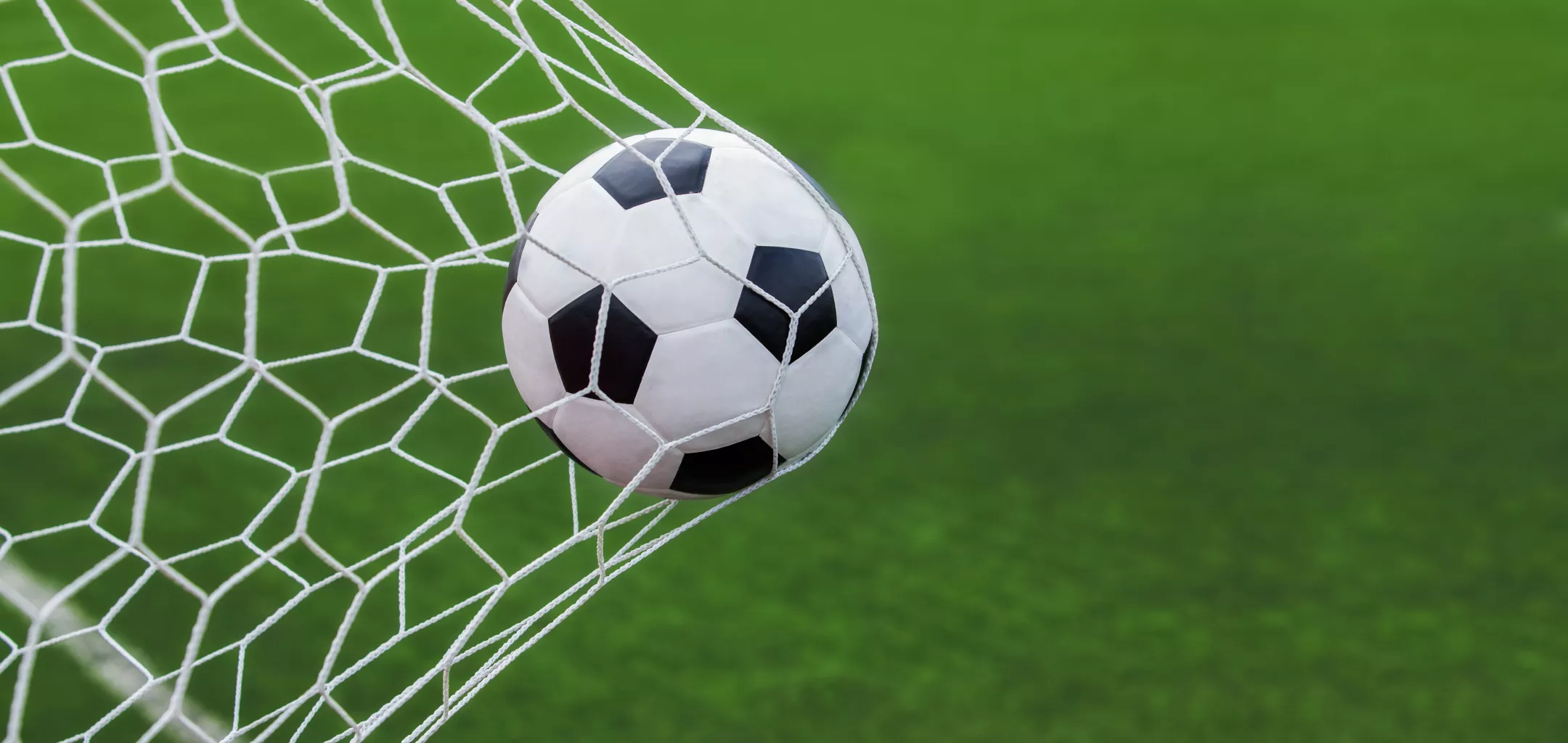 soccer ball in net 