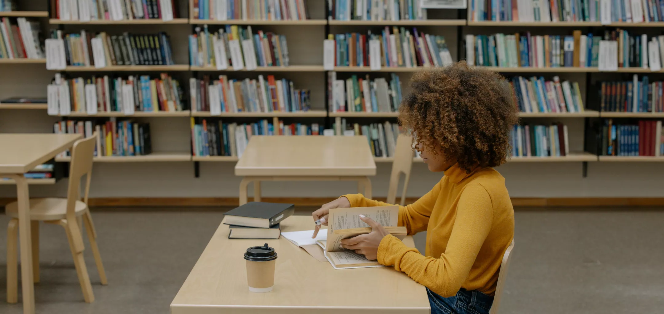 female student at desk